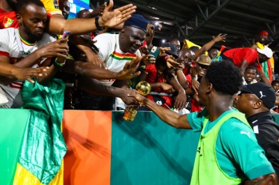 Guinea supporters celebrate Syli Natyional&#039;s win over The Gambia on Friday, January 19. Sxi supporters die amid celebrations-K. Tribouillard by AFP
