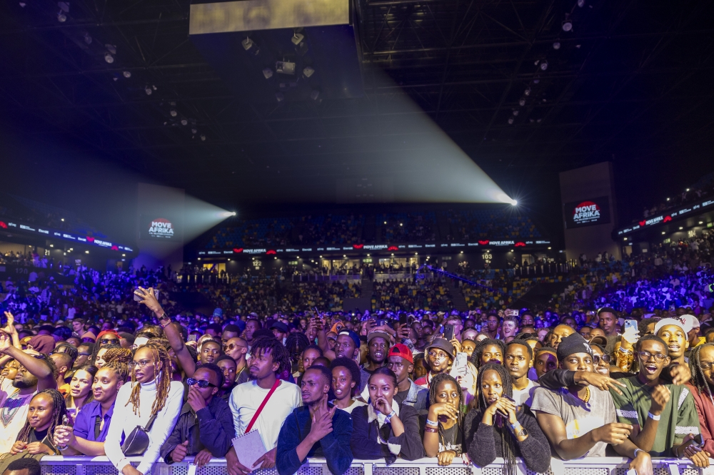 Over 10,000 people attended the Global Citizen&#039;s inaugural Move Afrika concert that was headlined by American rapper Kendrick Lamar at BK Arena, in Kigali, on December 6, 2023. President Paul Kagame also attended and briefly addressed the crowd. Photo by Olivier Mugwiza for The New Times.
