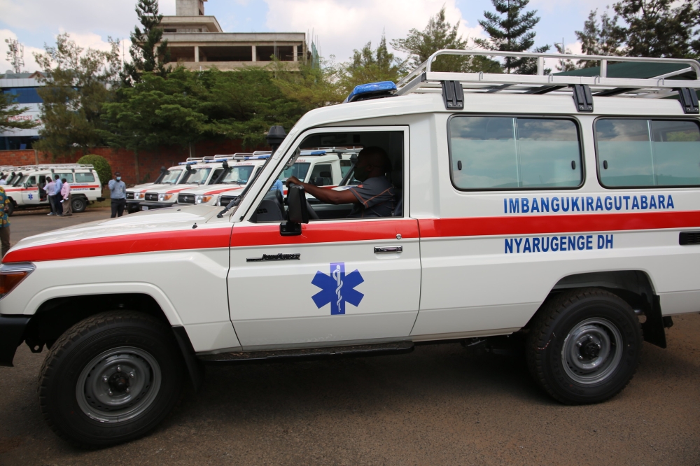 Some of the 40 Ambulances donated by Embassy of Belgium  to Rwanda on September 24, 2020. Rwanda is set to acquire 200 ambulances so as to enhance medical response. Photo by Craish Bahizi