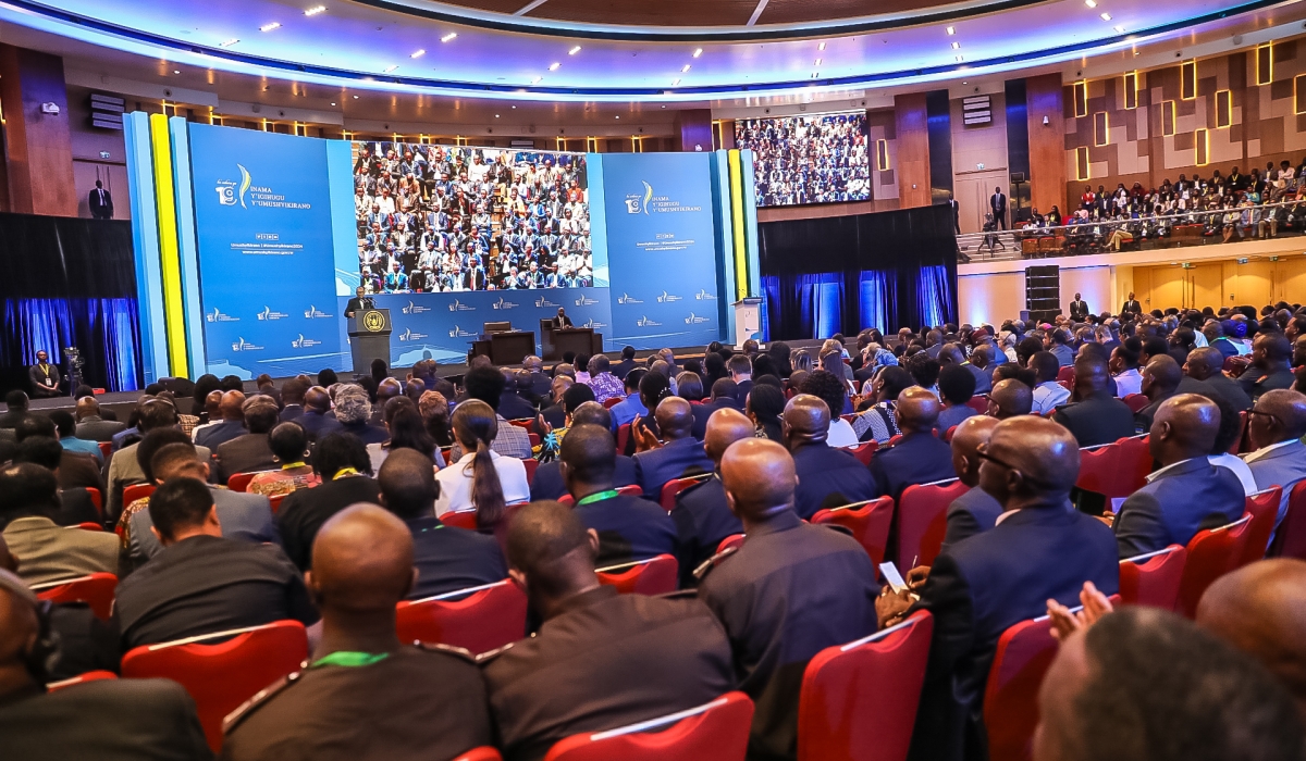 Delegates follow President Paul Kagame&#039;s remarks during the opening of the 19th National Dialogue Umushyikirano at Kigali Convention Centre on Tuesday, January 23. Photo by Dan Gatsinzi