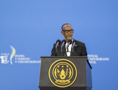 President Paul Kagame delivers his remarks at the 19th National Dialogue Council Umushyikirano on Tuesday, January 23. PHOTO BY VILLAGE URUGWIRO
