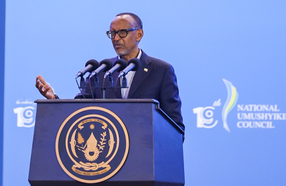 President Paul Kagame delivers his remarks at the closing ceremony of the 19th National Dialogue Council, Umushyikirano on Wednesday, January 24. Photo by Dan Gatsinzi