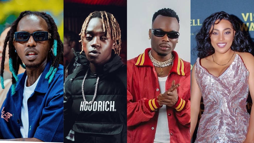 L-R: B-Threy, Ajay from Buruklyn Boyz, Sat-B and Nikki Samonas appear on Muheto wa Kabiri Mushya mixtape.