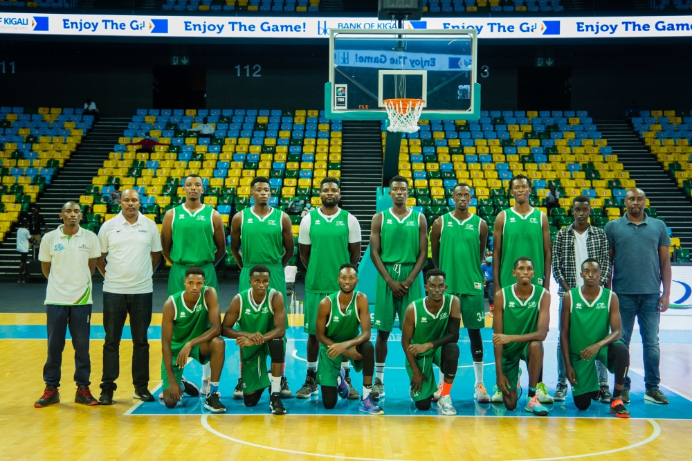 IPRC Kigali BBC players and staff pose for a photo. Group D has IPRC-Kigali , Elite, Keplerian, The Hoops,Karongi and UoK. File