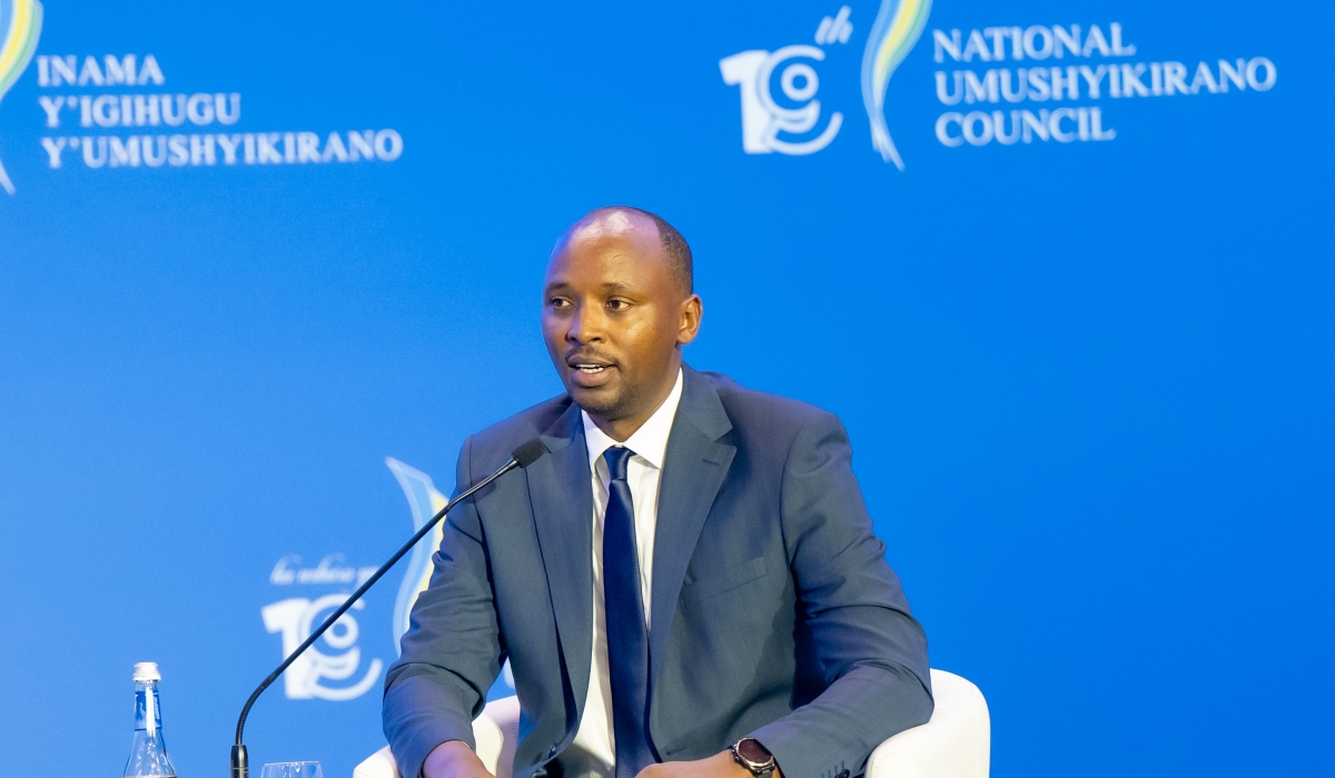 Health Minister, Sabin Nsanzimana speaks at the 19th National Dialogue Council Umushyikirano on Tuesday, January 23. Courtesy