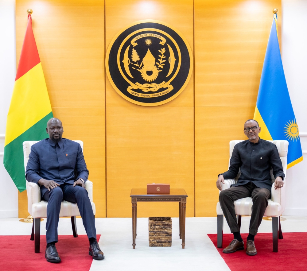 President Kagame received President Mamadi Doumbouya of Guinea for a tête-à-tête on Friday, January 26.