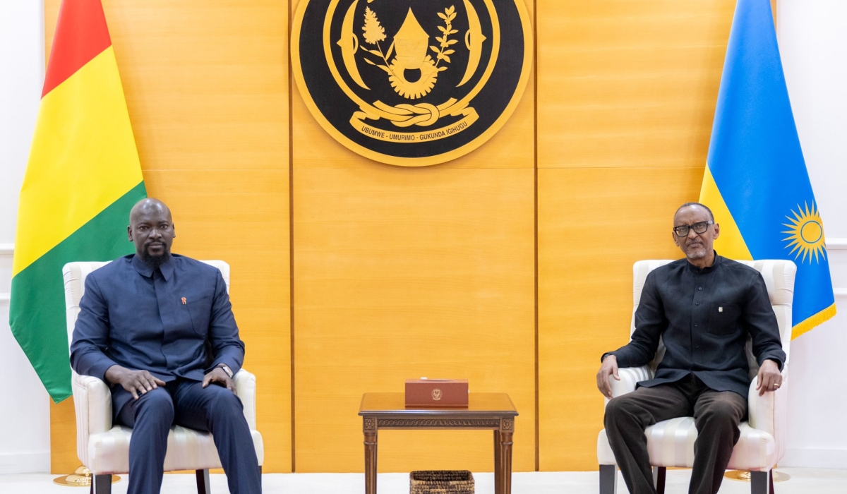 President Kagame received President Mamadi Doumbouya of Guinea for a tête-à-tête on Friday, January 26.