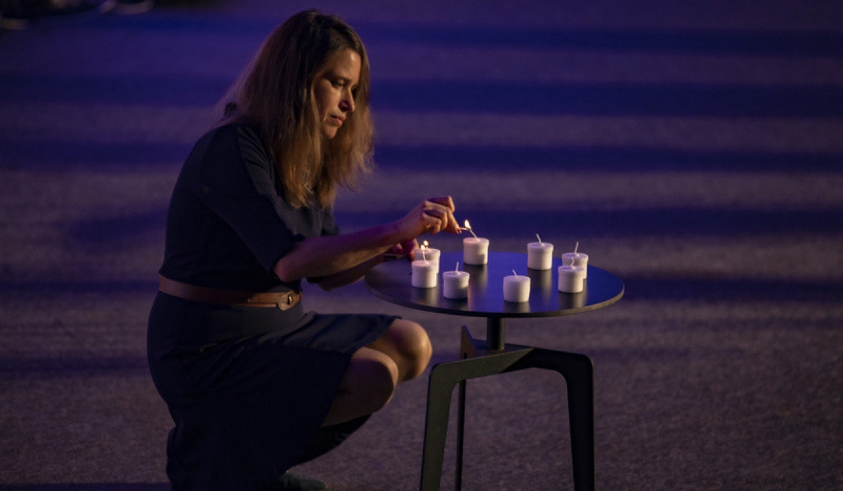Israel’s Ambassador to Rwanda, Einat Weiss lighting a candle during a commemoration event of the victims of the Holocaust in Kigali, on January 25. Emmanuel Dushimimana