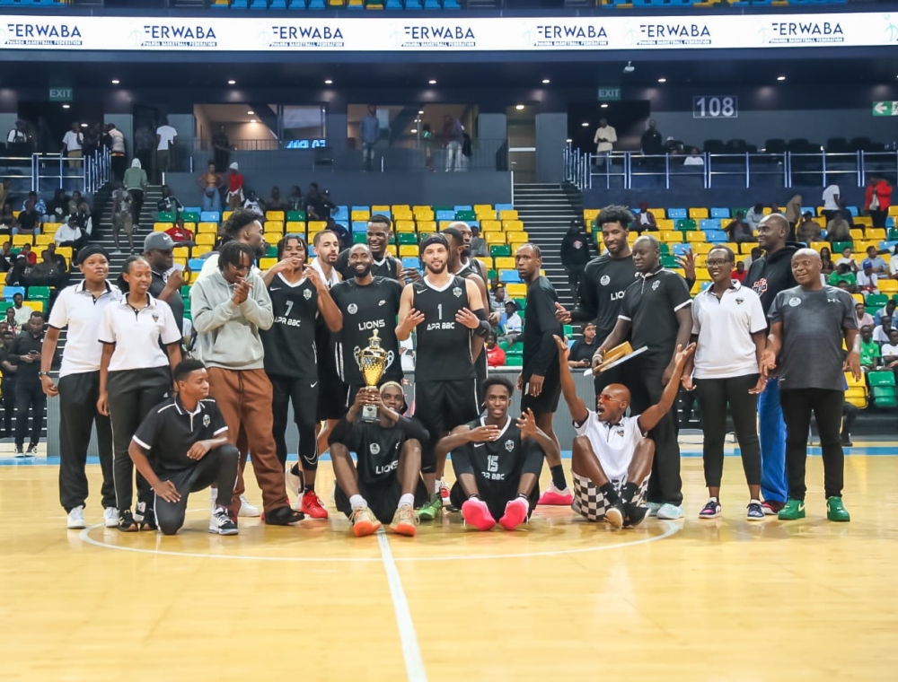 APR Basketball Club are winners of the 2024 Legacy Tournament. The army side beat United Generation Basketball (UGB) at BK Arena on Saturday, January 27, to claim the title-Photo by Dan Gatsinzi 