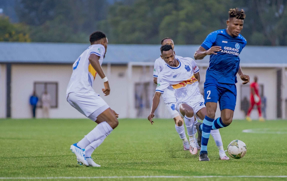 Police FC&#039;s goal scorer Peter Agblevor with the ball. He rescued the law enforcers with an equalizer in the 67th minute to force the game into the penalty shootouts which Police won to qualify for the final. Courtesy