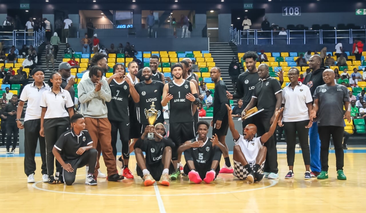 APR Basketball Club are winners of the 2024 Legacy Tournament. The army side beat United Generation Basketball (UGB) at BK Arena on Saturday, January 27, to claim the title-Photo by Dan Gatsinzi 