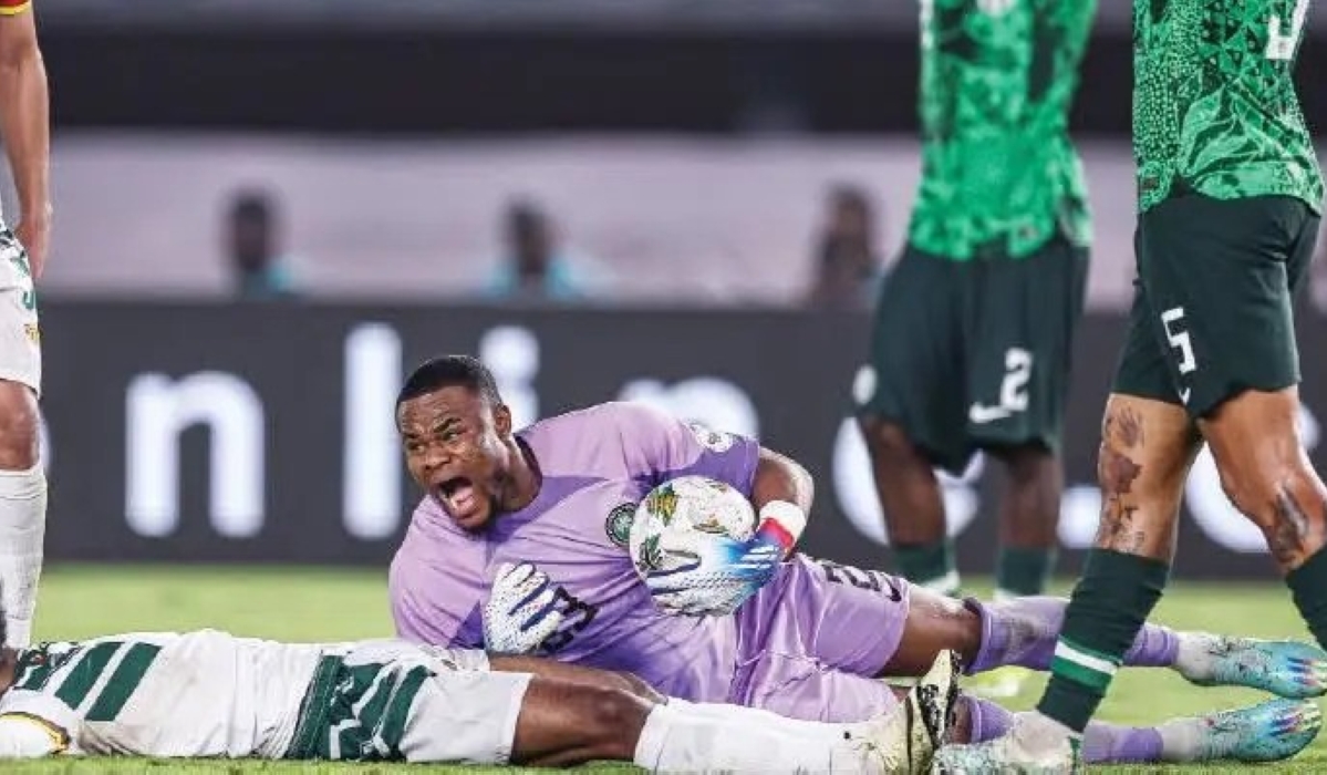 Nigerian goalkeeper Stanley Nwabali