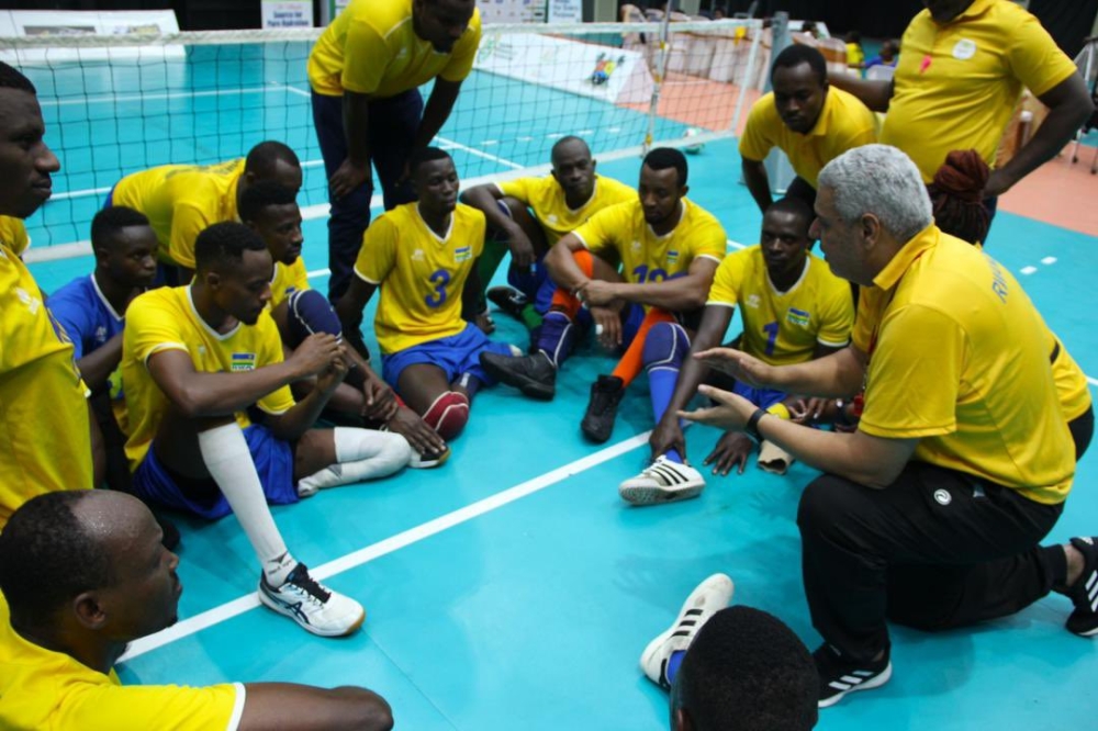 Rwanda sitting volleyball team beat Algeria in three straight sets at Balogun Gymnasium, Lagos, on Tuesday, January 30. Courtesy