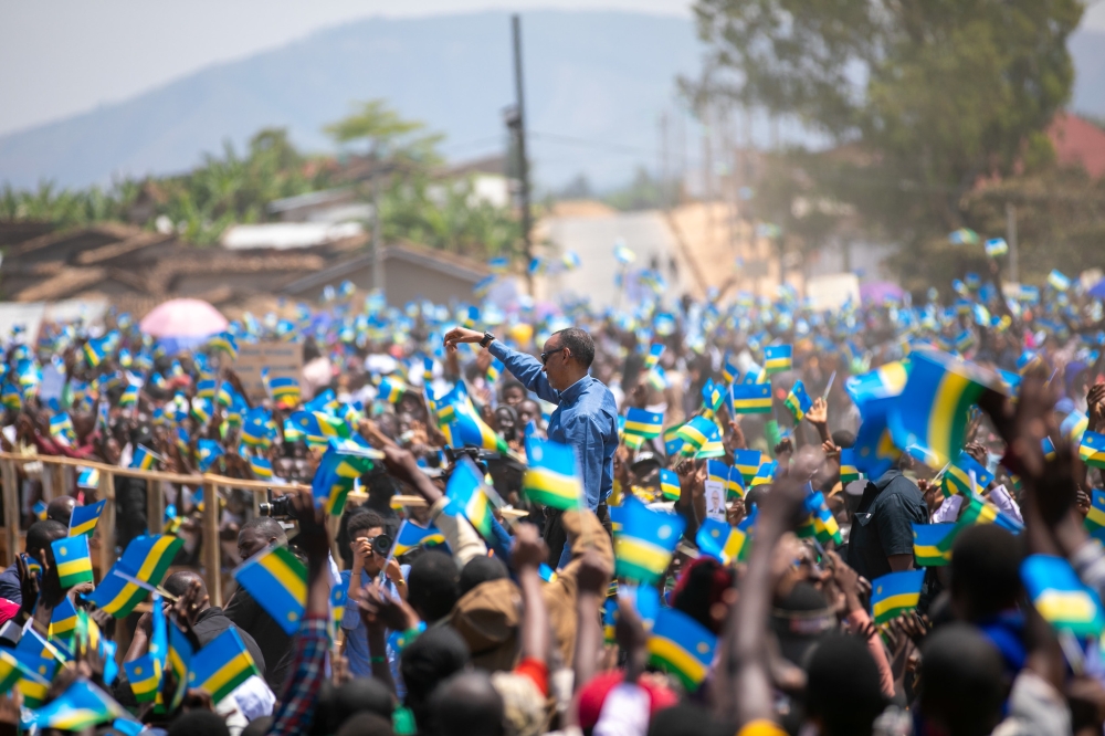 President Paul Kagame meets thousands of residents during the citizen outreach in Ruhango District on August 25, 2022. Photo by Olivier Mugwiza