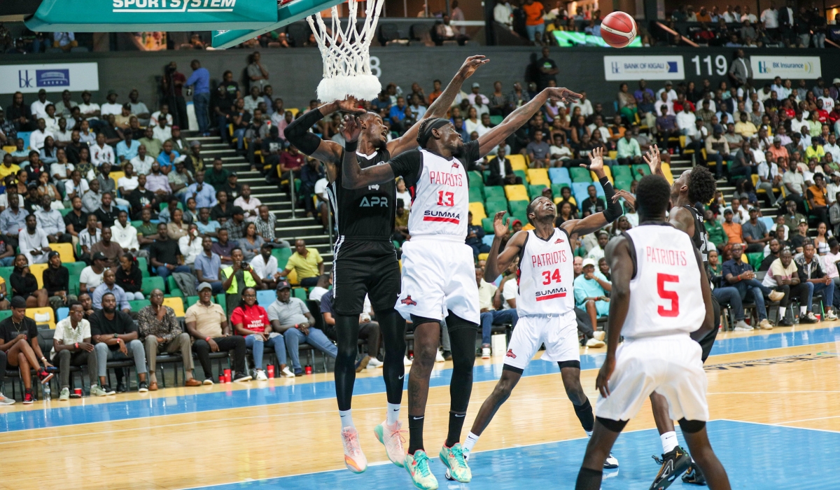 Patriots players and APR BBC during a past league game ata BK Arena. Dan Gatsinzi
