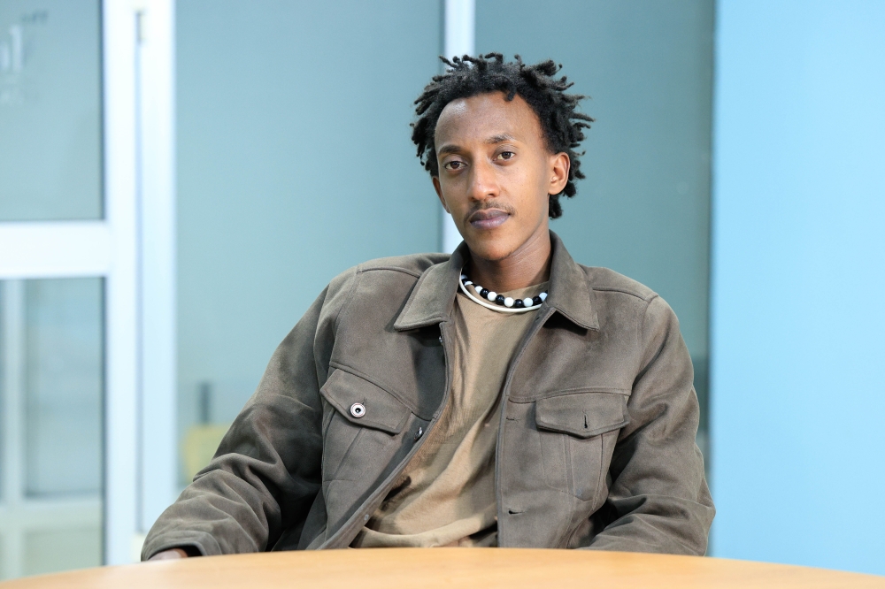 Yves Iradukunda during an interview with The New Times.  Photos by Willy Mucyo.