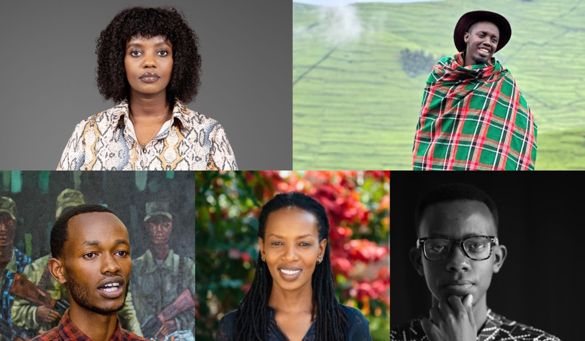 Clockwise: Alexis Ngabo Karegyeya, Christian Intwari, Hope Azeda, King Ngabo and Jemima Kakizi. Courtesy photos.