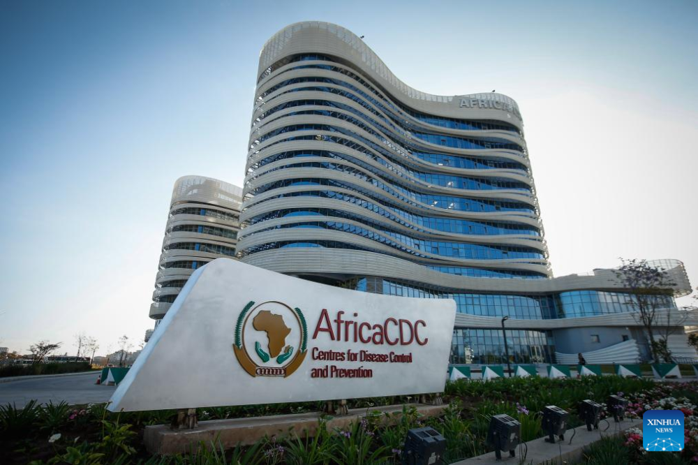 This photo taken on Jan. 31, 2024 shows the headquarters of the Africa Centers for Disease Control and Prevention (Africa CDC) in Addis Ababa, Ethiopia. The Africa CDC has gained acclaim for its contribution to bettering public healthcare in Africa as it marked its seventh anniversary. (Photo by Michael Tewelde/Xinhua)