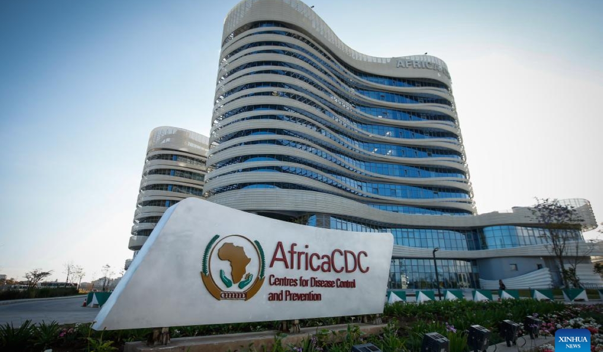 This photo taken on Jan. 31, 2024 shows the headquarters of the Africa Centers for Disease Control and Prevention (Africa CDC) in Addis Ababa, Ethiopia. The Africa CDC has gained acclaim for its contribution to bettering public healthcare in Africa as it marked its seventh anniversary. (Photo by Michael Tewelde/Xinhua)