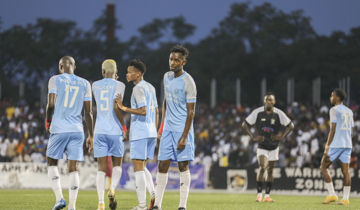 Police FC players during the Heroes Cup final game against APR FC on February 1. Photo by Craish Bahizi