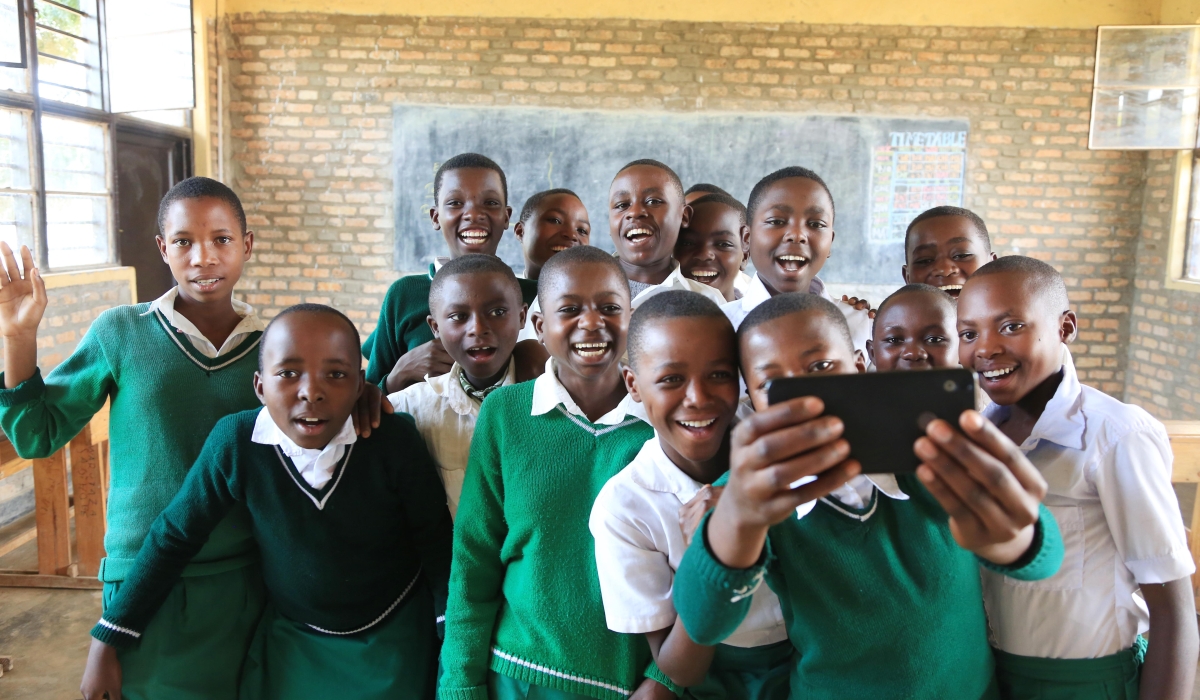 Some young girls who are members of Club Speak in which they discusss about reproductive health at Groupe Scolaire Mugombwa in Gisagara District. Photo by Samuel Ngendahimana