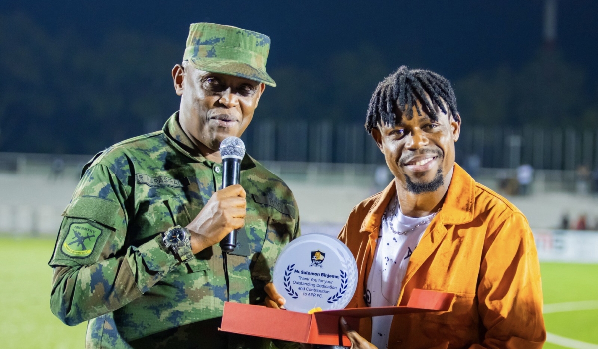 APR FC defender Salomon Charles Bienvenue Banga Bindjeme expressed his dissatisfaction with Assistant Coach Karim Khouda, calling him a "bad guy." Courtesy.