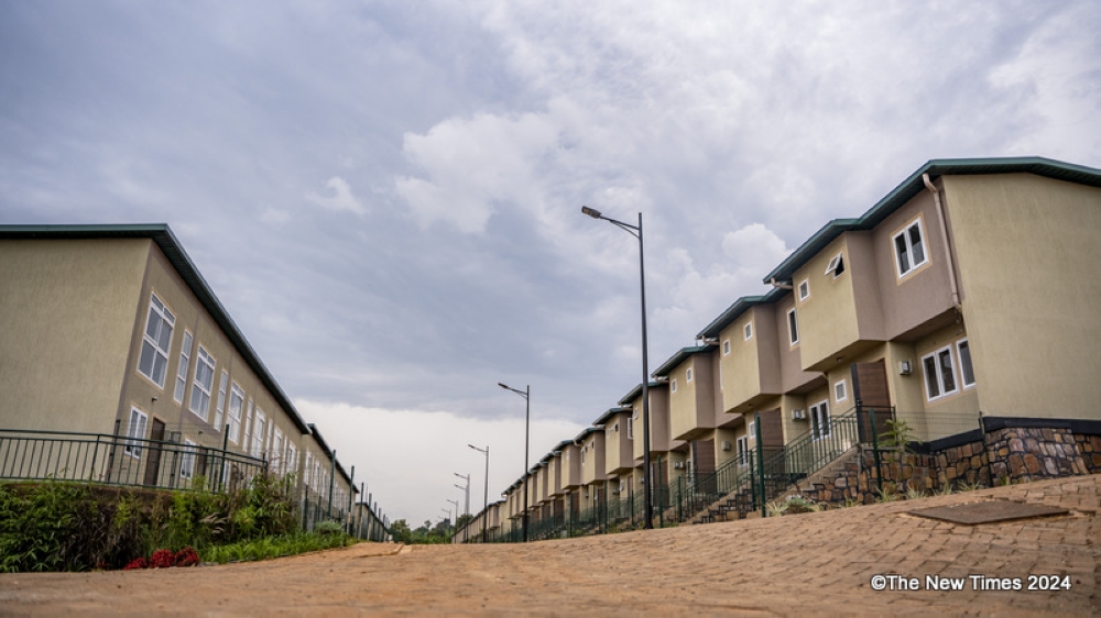 Some of the newly completed 257 homes at Bwiza Riverside estate  in Nyarugenge District in the City of Kigali. Photo by Emmanuel Dushimimana