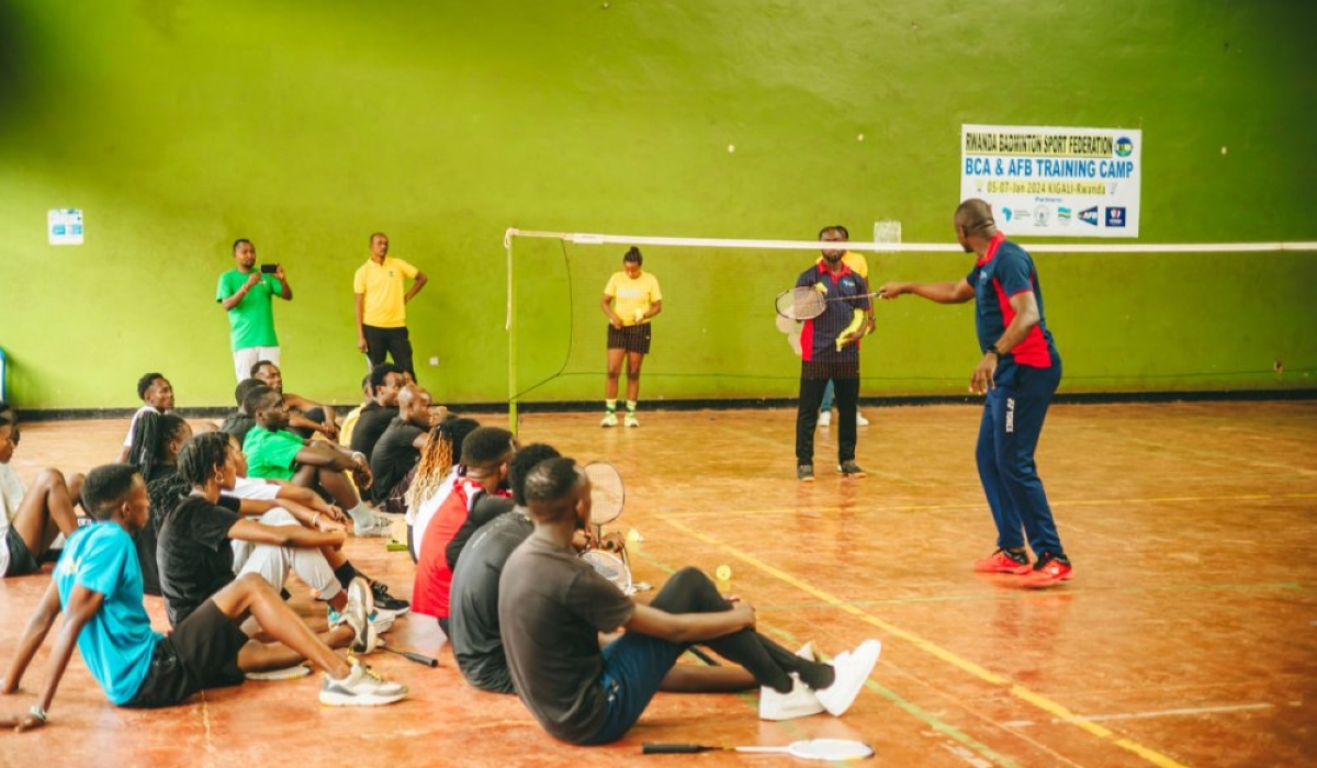 A Badminton training session.