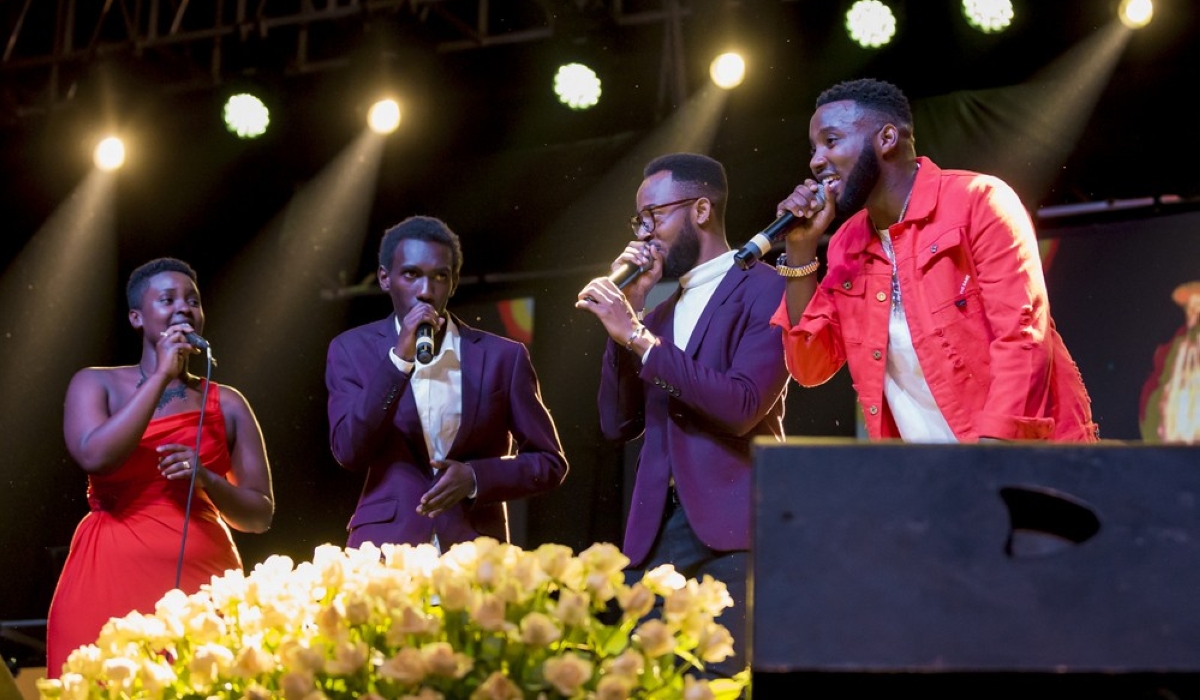 Yverry perfoming  during his album launch in Kigali on Valentine&#039;s Day on Friday, February 14,2020. Photo by Craish Bahizi