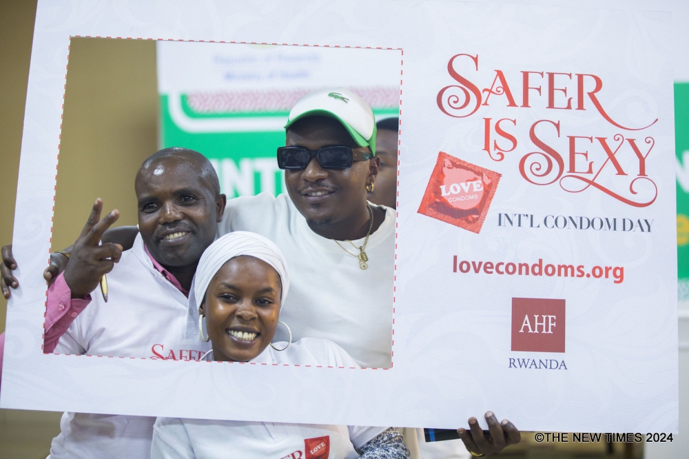 Participants  during the event to mark the International Condom Day in Kigali on Tuesday, February, 13. Photo by Craish Bahizi