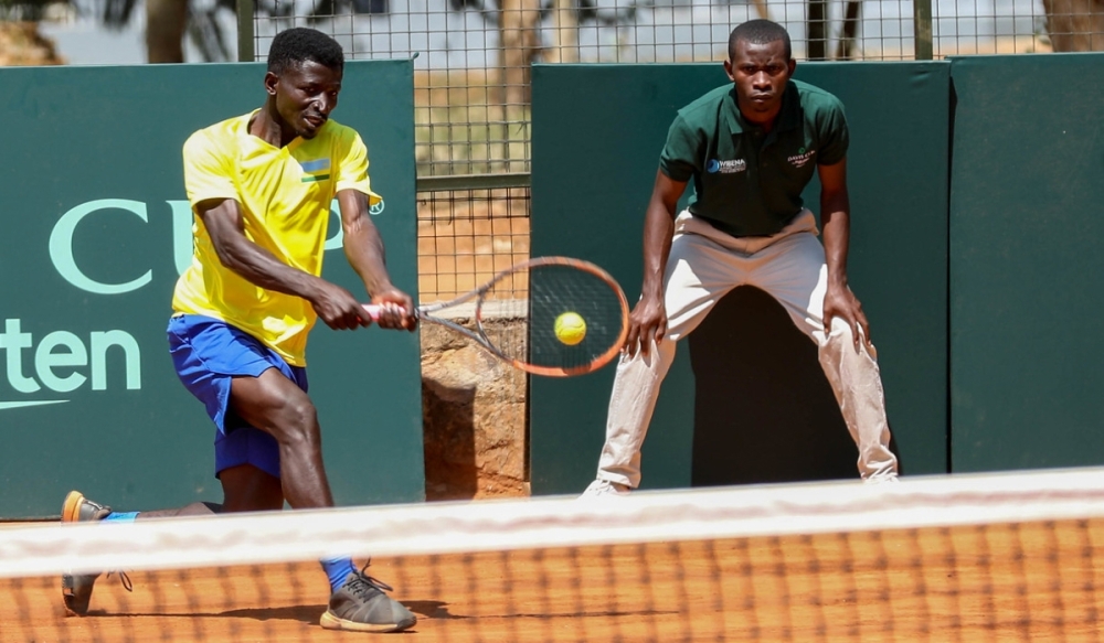 Rwandan player Ernest Habiyambere during a past game. ATP promised a very competitive Rwanda Challenger 50 Tour which kicks off in Kigali on February 26-File