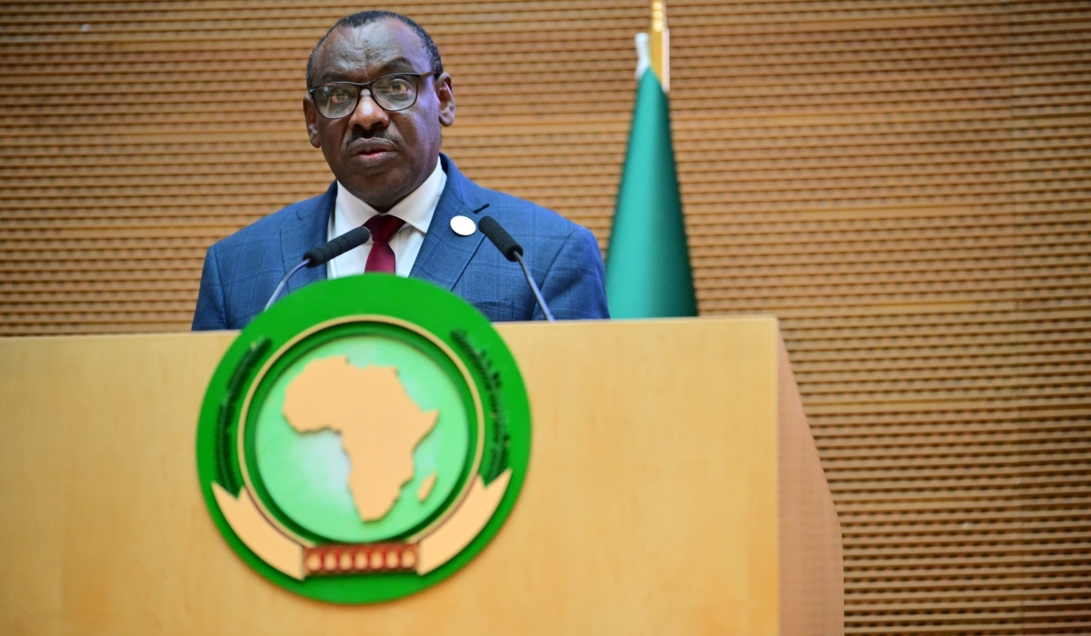 Amb. Clever Gatete, the Executive Secretary of the Economic Commission for Africa (ECA), speaking at the 44th Ordinary Session of the Executive Council, in Addis Ababa, Ethiopia, on Wednesday, February 14, 2024. Courtesy of UNECA