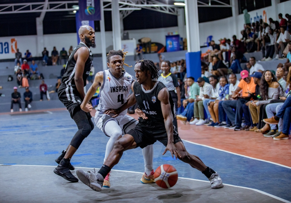 Point guard Jean-Jacques Wilson Nshobozwabyosenumukiza scored 20 points to help APR beat Inspire Generation 93-52 at LDK Gymnasium on Saturday, February 17. PHOTOS BY DAN GATSINZI