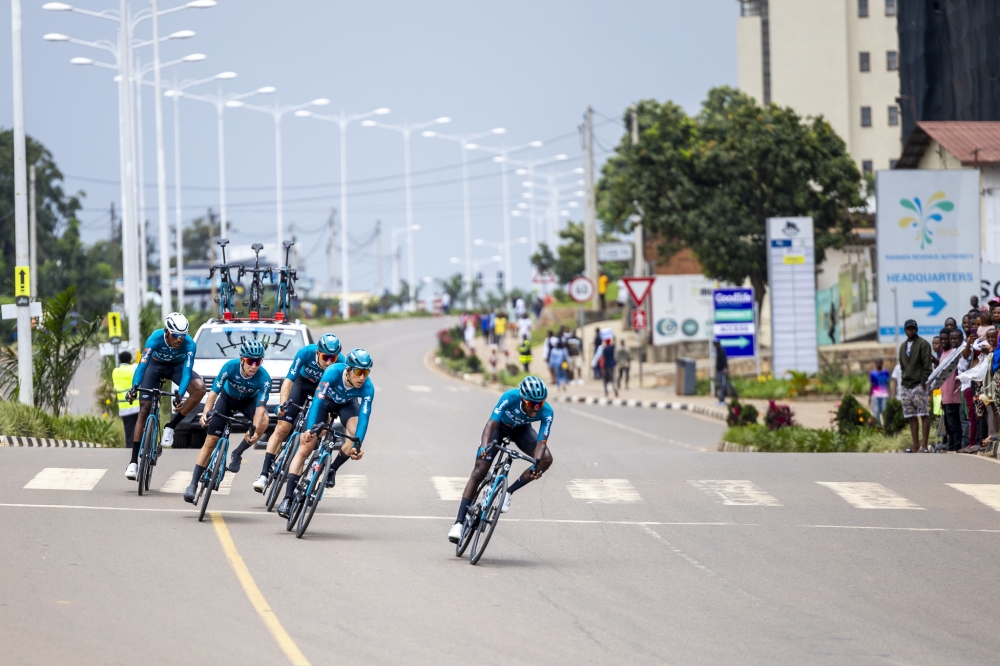 For the first time, a Team Time Trial was introduced in Tour du Rwanda in the very first stage of the 2024 race which went in favor of Soudal Quick-Step-Photo by Olivier Mugwiza
