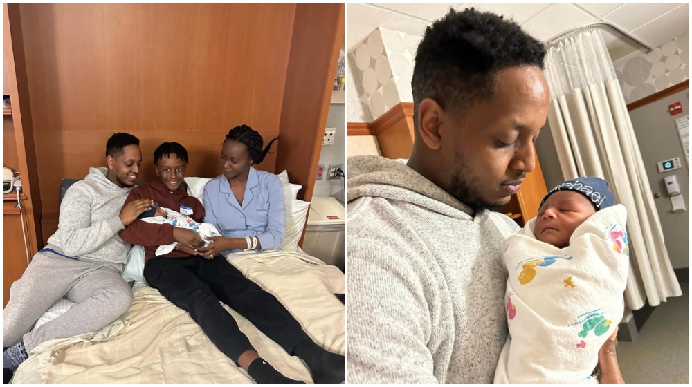 Miss Rwanda 2009 Grace Bahati, her son Ethan and her husband Pacifique Murekezi are a happy family after welcoming new born Raphael B Murekezi on February 13-courtesy 