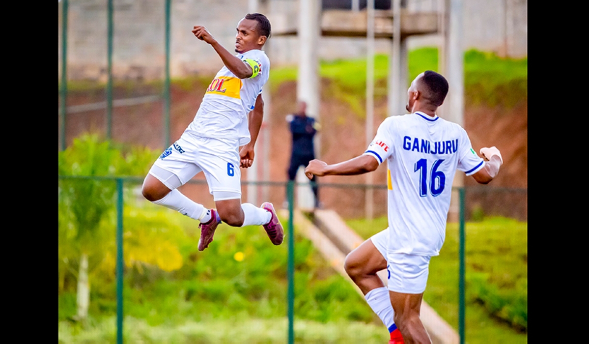 Rayon Sports skipper Kevin Muhire (L) came from the bench to score an 89th minute winner against Etoile de l&#039;Est on Sunday, February 18-courtesy
