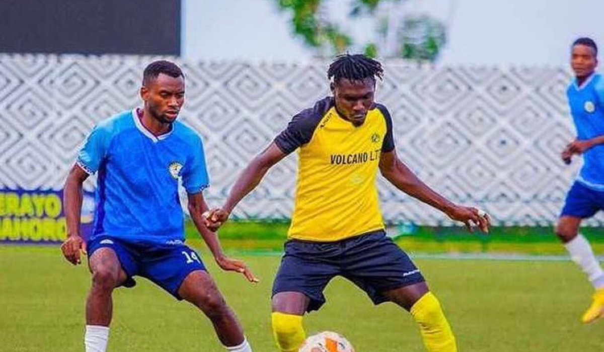 Mukura Victory Sports Samuel Pimpong dribbles a ball during a past game against Sunrise FC. Courtesy