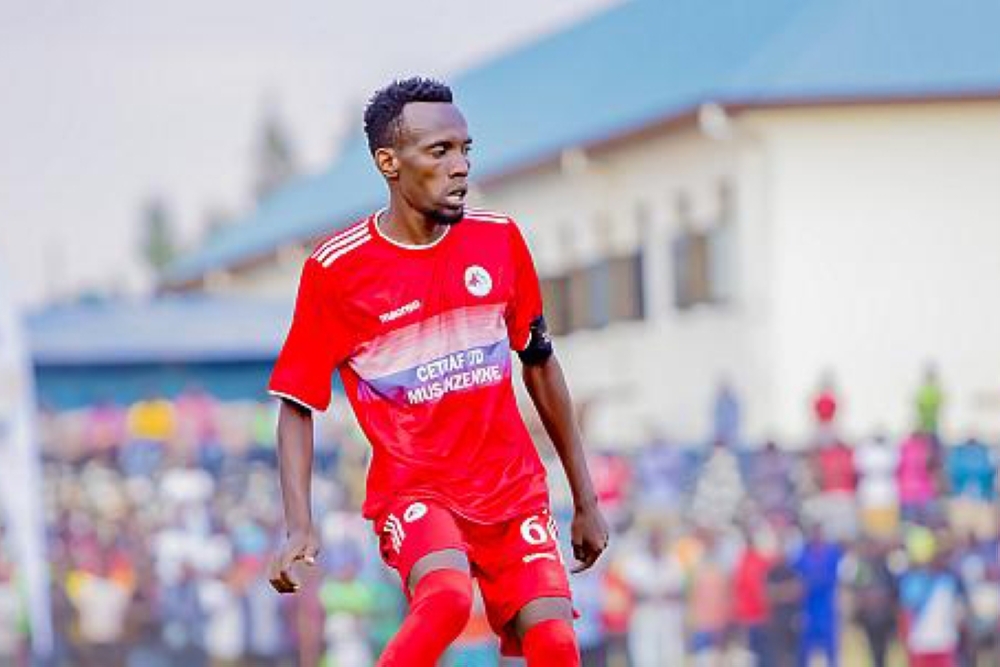 Ntijyimana in action during a previous match. The Musanze FC skipper says he is confident his team can beat Rayon Sports when the two sides meet on Friday, February 23.