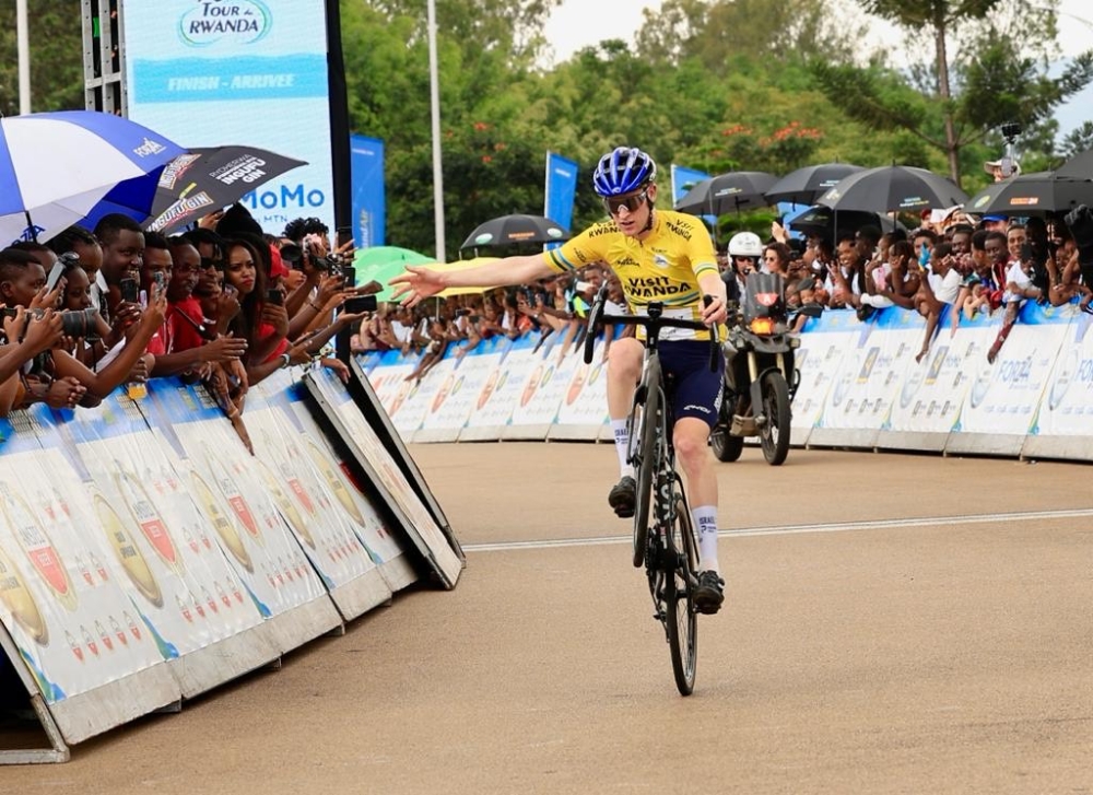 British rider Joseph Blackmore, who rides for Israel Premier Tech, is the champion of Tour du Rwanda 2024. PHOTO BY OLIVIER MUGWIZA