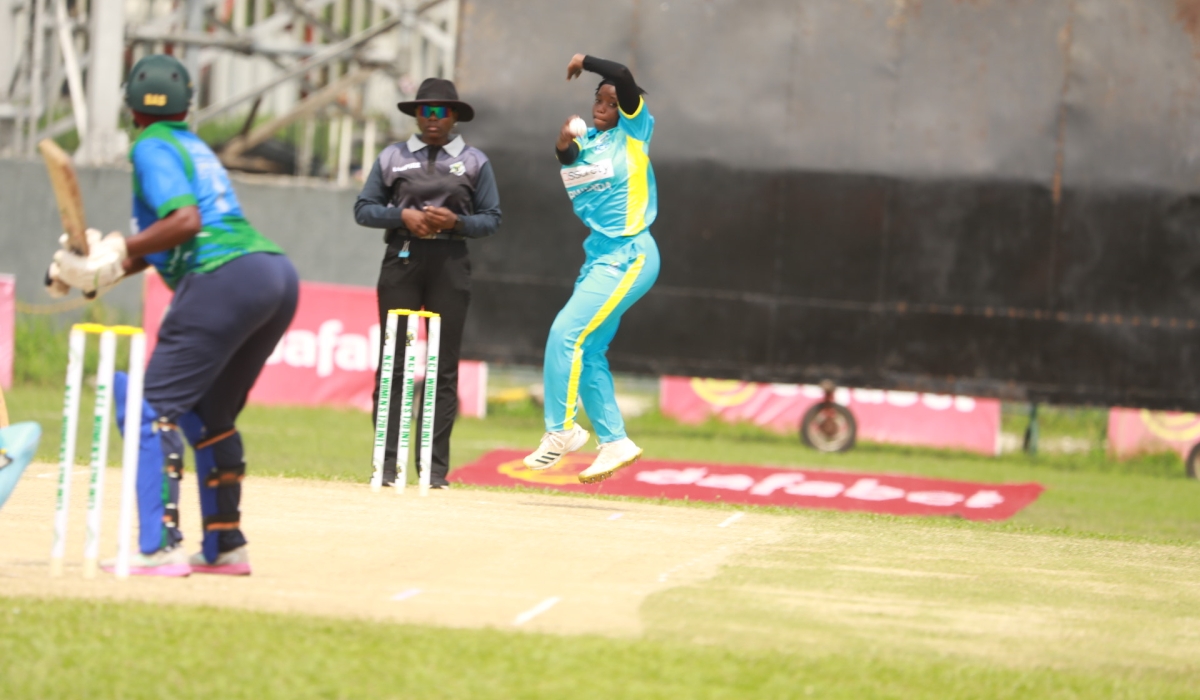 Off-spinner Rosine Irera was named player of the match after picking four wickets in 3.5 overs for 13 runs as Rwanda beat Sierra Leone by 10 wickets on Monday. Photo by Abdulkahal Ishimwe