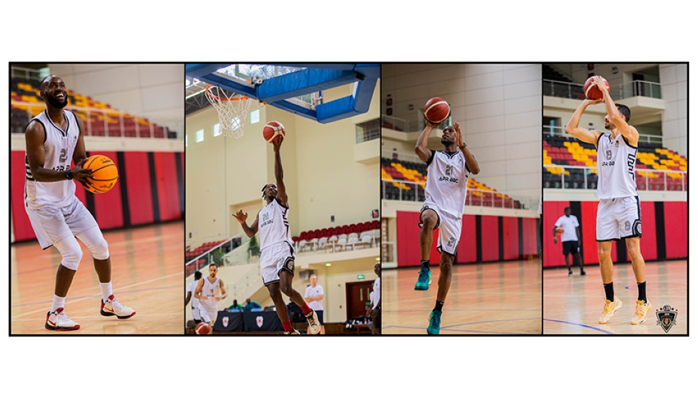 CLOCKWISE: Captain Ally Kazingufu, point guards Jean Jacques Wilson Nshobozwabyosenumukiza and Adonis Filer as well as forward William Robeyns are part of APR&#039;s roster preparing for BAL 2024-Courtesy