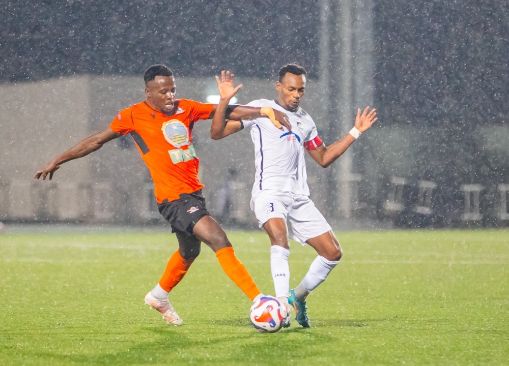 APR FC captain vies for the ball against Gasogi United player during a Peace Cup game last week.