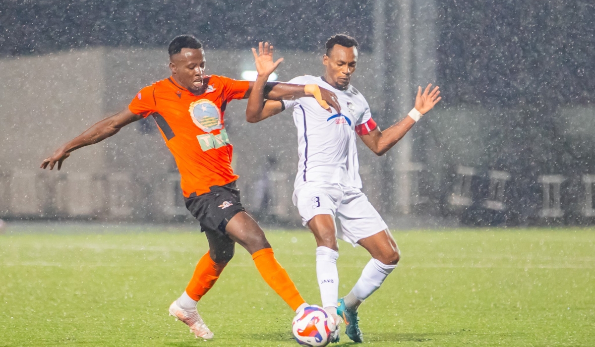 APR FC captain vies for the ball against Gasogi United player during a Peace Cup game last week.