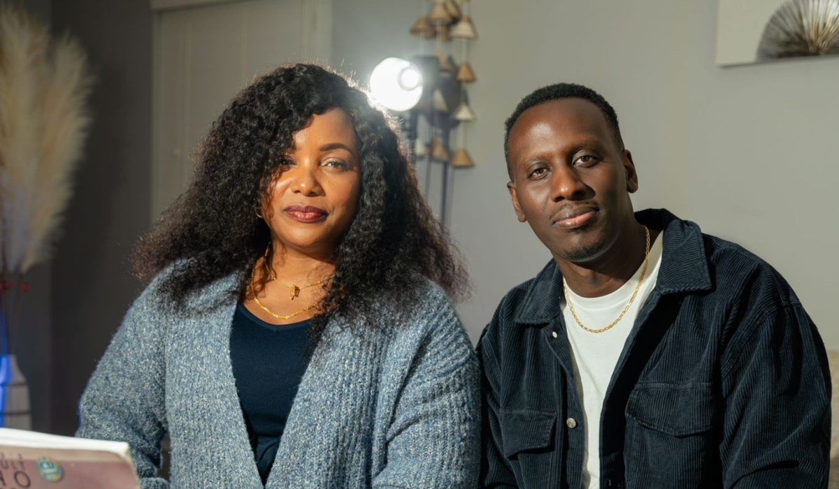 Fiston Bujambi with Christina Shusho. Bujambi said working with the Tanzanian gospel singer and songwriter made it easier for him to get back into the game. Courtesy photo 