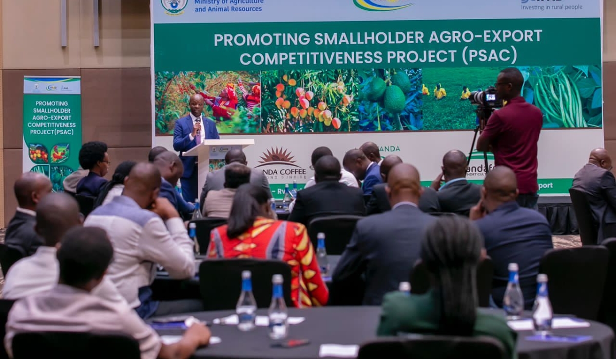 Delegates during the launch of a $62.89 million project to boost smallholder farmer&#039;s agriculture exports, on March 1. Photos by Jean Pierre Mazimpaka