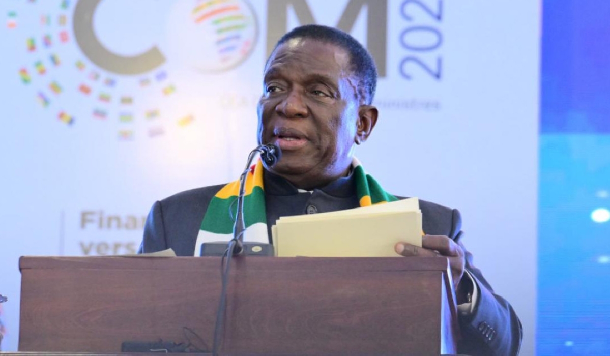 President Emmerson Mnangagwa of Zimbabwe opening of the Ministerial segment of the 56th Session of the Conference of Ministers of Finance, Planning and Economic Development in Victoria Falls, Zimbabwe, on March 4.