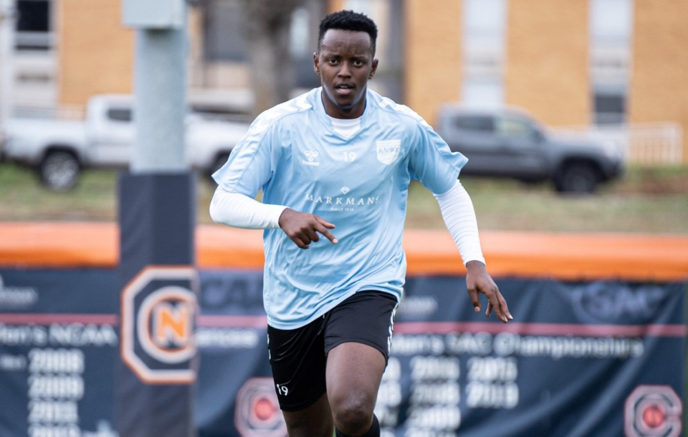 One Knoxville SC new signing Innocent Nshuti during a training session in his new team. Courtesy