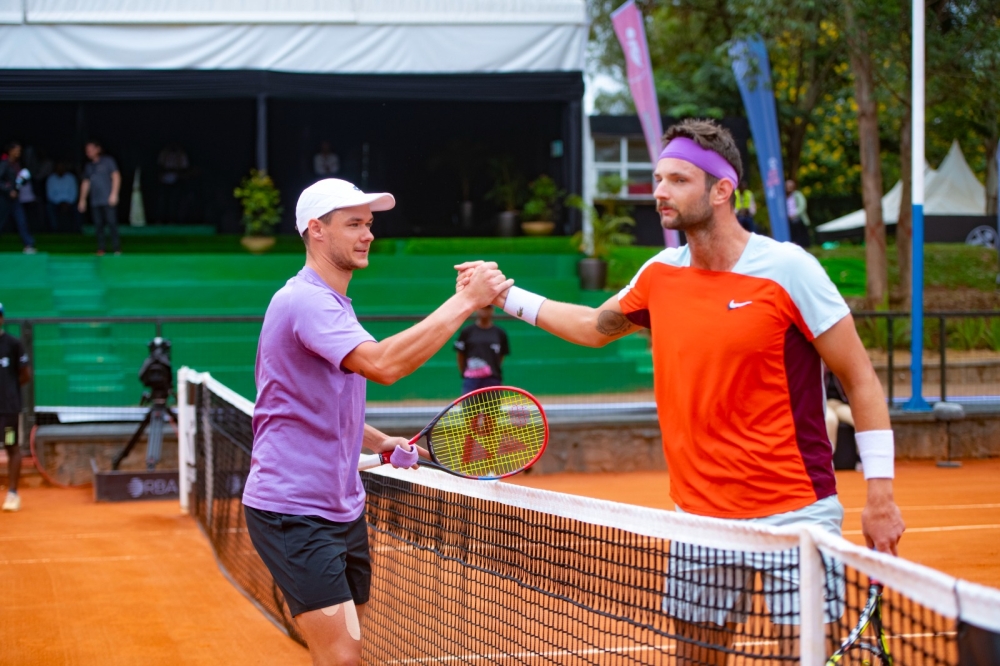 Kamil Majchrzak (L) eliminated Russian top seed Ivan Gakhov (R) on Wednesday to set up a second round date with Austrian David Pichler on Thursday, March 7-Photo by FRT 