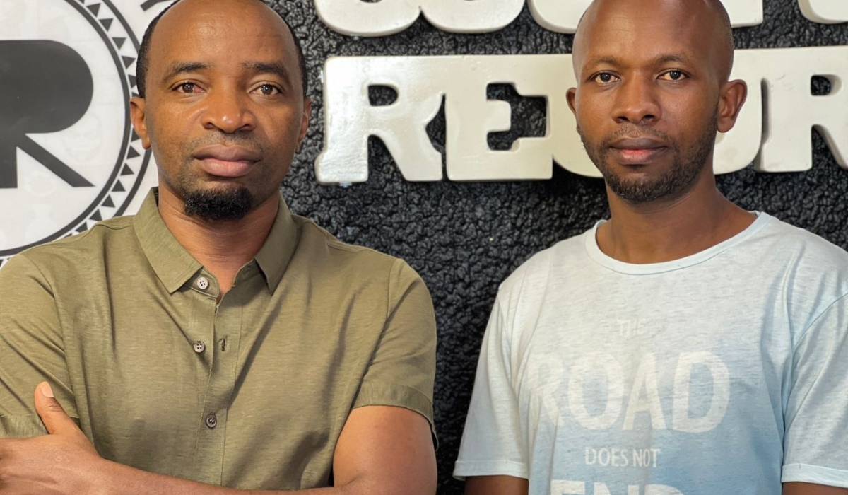 Noopja (left) and DJ Theo, the studio manager. Courtesy photo