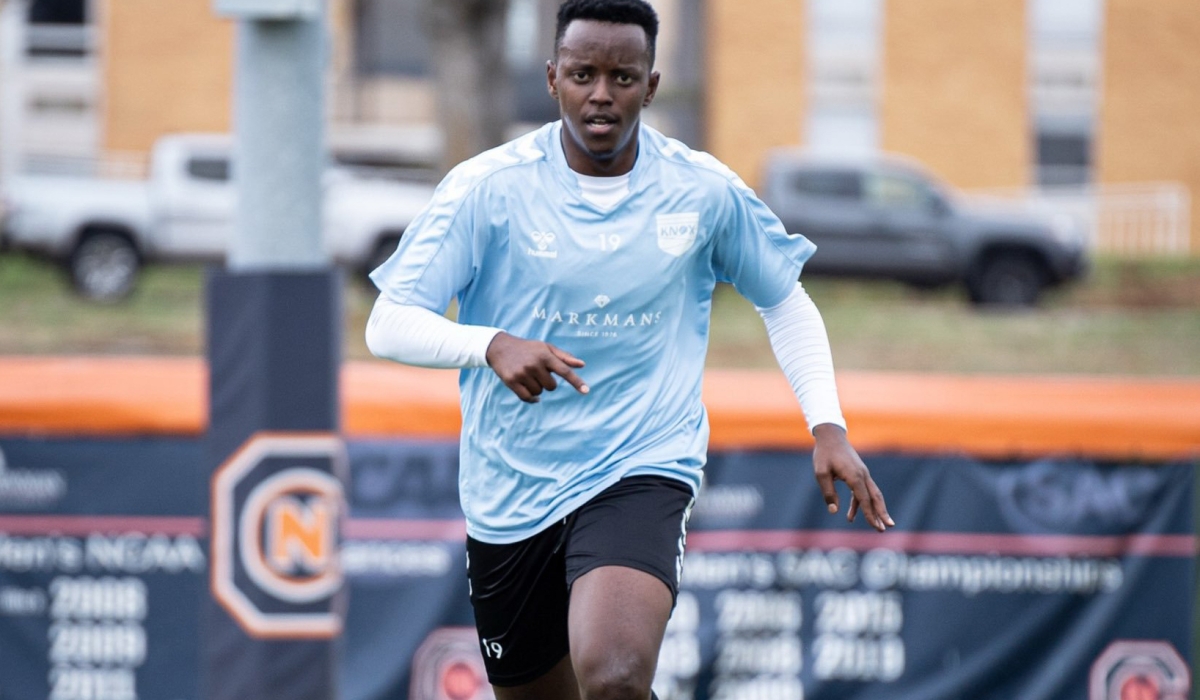 One Knoxville SC new signing Innocent Nshuti during a training session in his new team. Courtesy